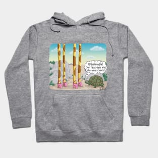 Giraffe and Turtle first date. Hoodie